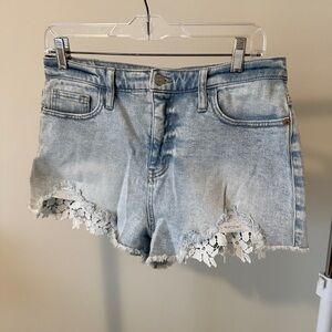 Wild Fable Denim Shorts with Lace Hem